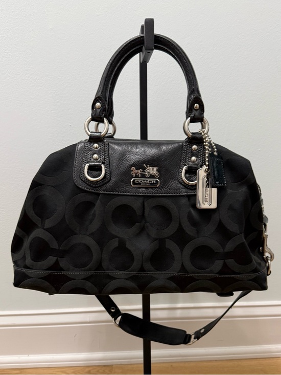 Coach Handbags - Coach Madison Op Art Sabrina Satchel & Convertible Shoulder Strap